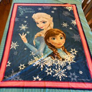 Frozen Elsa & Anna Sisters Forever Handmade Fleece Blanket Super size 45" x 60"